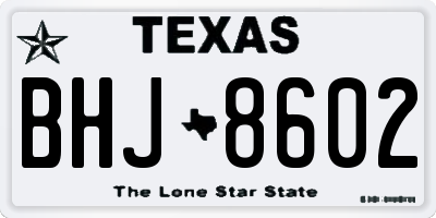TX license plate BHJ8602