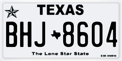 TX license plate BHJ8604