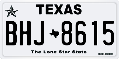 TX license plate BHJ8615