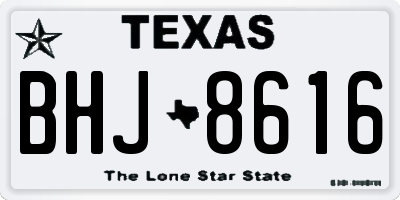 TX license plate BHJ8616