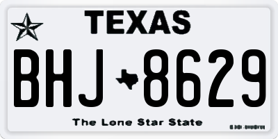 TX license plate BHJ8629