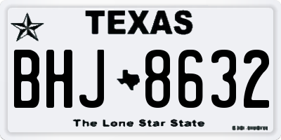 TX license plate BHJ8632