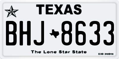 TX license plate BHJ8633
