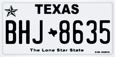 TX license plate BHJ8635