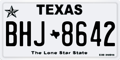TX license plate BHJ8642