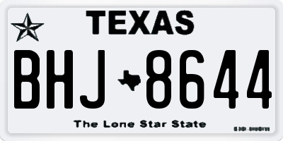 TX license plate BHJ8644