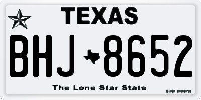 TX license plate BHJ8652