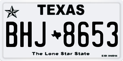 TX license plate BHJ8653