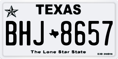 TX license plate BHJ8657