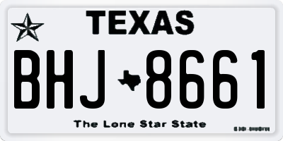 TX license plate BHJ8661