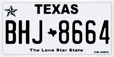 TX license plate BHJ8664