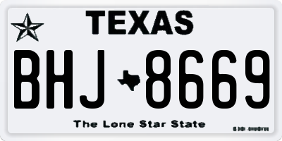 TX license plate BHJ8669