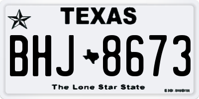 TX license plate BHJ8673