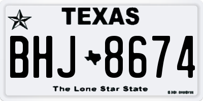 TX license plate BHJ8674