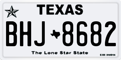TX license plate BHJ8682