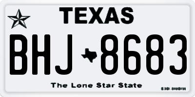 TX license plate BHJ8683