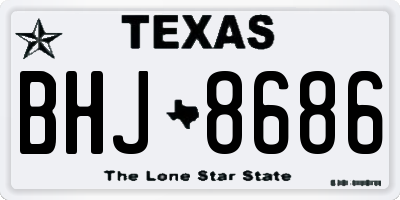 TX license plate BHJ8686
