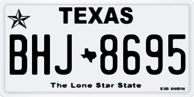 TX license plate BHJ8695
