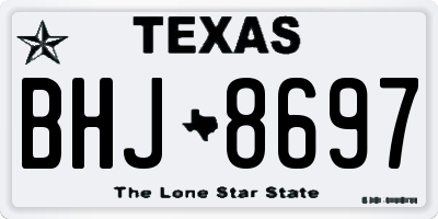 TX license plate BHJ8697