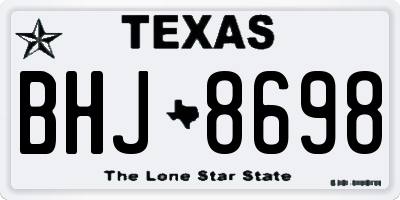 TX license plate BHJ8698