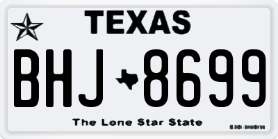 TX license plate BHJ8699