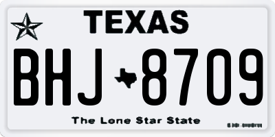 TX license plate BHJ8709