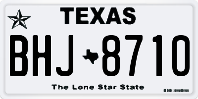TX license plate BHJ8710