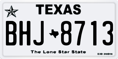 TX license plate BHJ8713