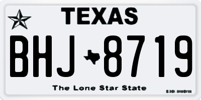 TX license plate BHJ8719