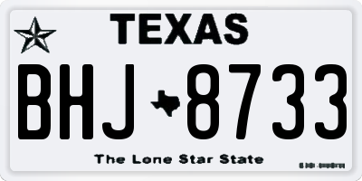 TX license plate BHJ8733
