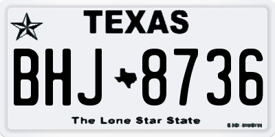 TX license plate BHJ8736