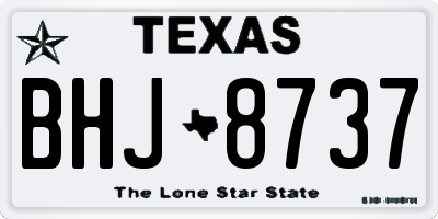 TX license plate BHJ8737
