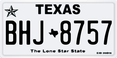 TX license plate BHJ8757