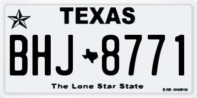 TX license plate BHJ8771