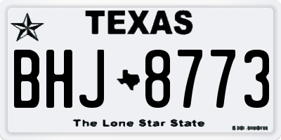 TX license plate BHJ8773