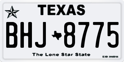 TX license plate BHJ8775