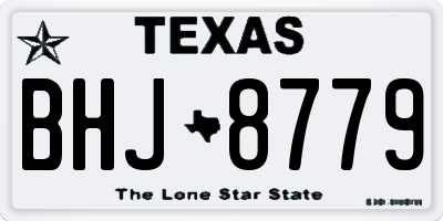 TX license plate BHJ8779