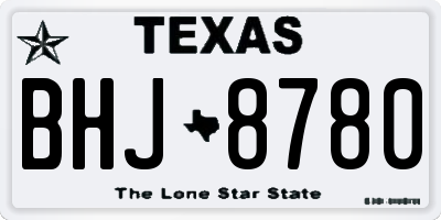 TX license plate BHJ8780