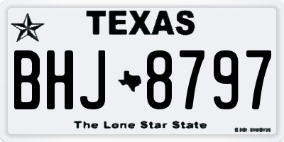 TX license plate BHJ8797
