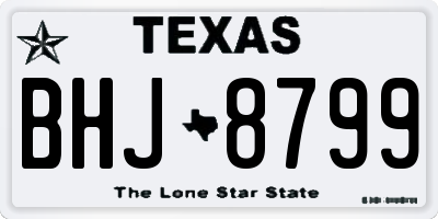 TX license plate BHJ8799