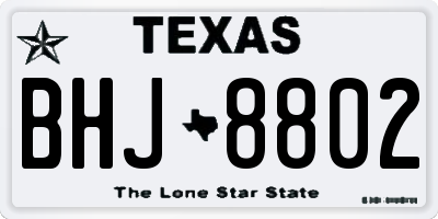 TX license plate BHJ8802