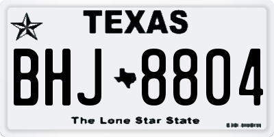 TX license plate BHJ8804