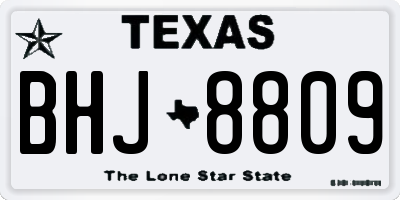 TX license plate BHJ8809