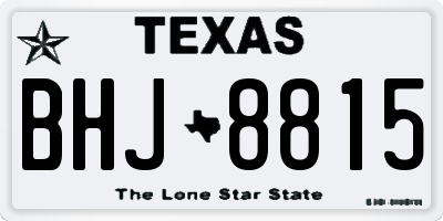 TX license plate BHJ8815