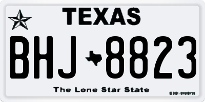 TX license plate BHJ8823