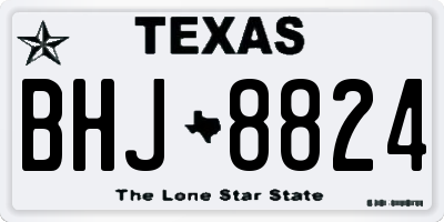 TX license plate BHJ8824