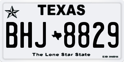 TX license plate BHJ8829