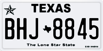TX license plate BHJ8845