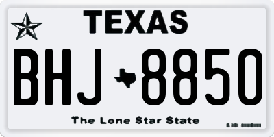 TX license plate BHJ8850