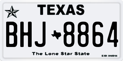 TX license plate BHJ8864